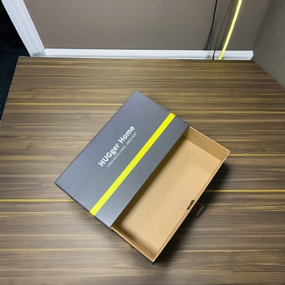 Recycelbare Karton-Schublade, beschichtete Papiergeschenkbox mit Band für Parfümverpackungen