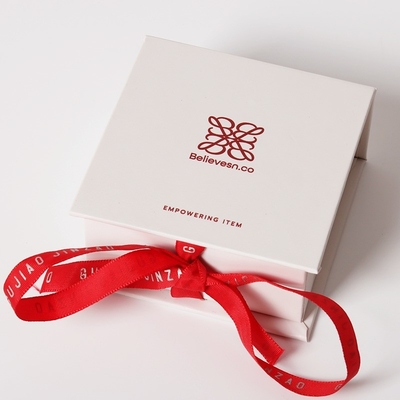 kaufen Logo Druck Magnetpapierbox mit rotem Band für Weihnachtsgeschenke online manufacture