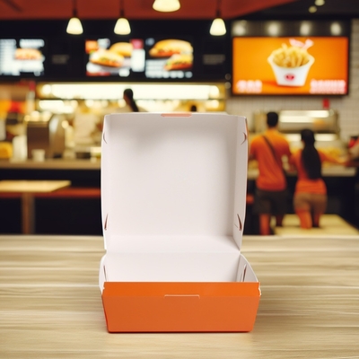 kaufen Lebensmittelverpackungspapierbox maßgeschneiderte Größe, recycelte Materialien Mitnahme-Lebensmittelboxen online manufacture