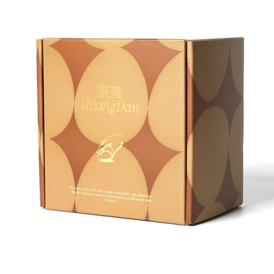 OEM Folie Stempel Logo Kraft Mailer Boxen, kundenspezifische Wellpappe Versandboxen