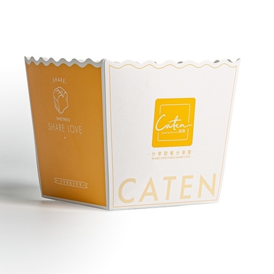 Handtasche enthalten Bestellung nach Maßgabe des gewöhnlichen Elfenbeinkartons Französisch Fritten Box Verpackung mit unregelmäßiger Form und Druckfarbe