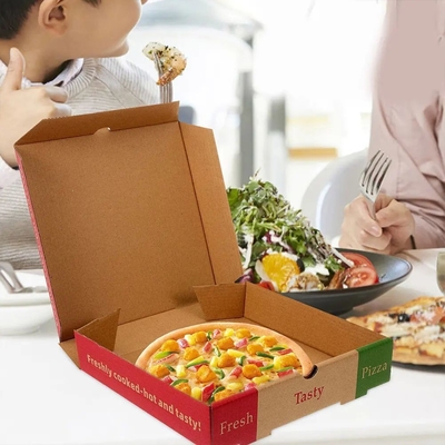 Pizza-Papierbox Lebensmittel Kraftpapier Pizza-Box Verpackung Custom mit Logo gedruckt