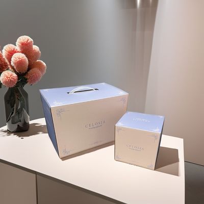 Kartonverpackung für Kleidung, Wellpappe mit Kunststoffgriff, multifunktional für Kerzen