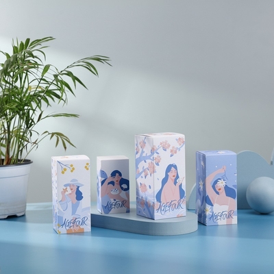 Beschichtetes Papier Luxus-Kosmetik-Verpackungskiste, Hautpflege-Geschenk-Kiste Custom Logo