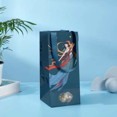 Custom Logo Luxus-Papiertasche mit Griff zum Geschenken Teekleidung Parfum
